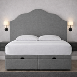 Load image into Gallery viewer, Grey Paisley Divan Ottoman Bed
