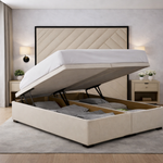 Load image into Gallery viewer, Sandra with black contrast border Divan Ottoman Bed
