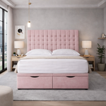 Load image into Gallery viewer, Classic Pink Victoria Divan Ottoman Bed