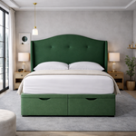 Load image into Gallery viewer, Green Cidra Divan Ottoman Bed