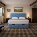 Load image into Gallery viewer, Blue Chesterfield Divan Ottoman Bed