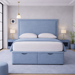 Load image into Gallery viewer, Blue Sofia Divan Ottoman Bed