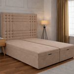Load image into Gallery viewer, Beige Seville Divan Ottoman Bed