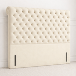 Load image into Gallery viewer, Cream tufted Sleigh Headboard