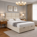 Load image into Gallery viewer, Cream Valore Ottoman Divan Bed