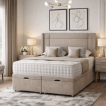 Load image into Gallery viewer, Mink Dingley Winged Divan Ottoman Bed