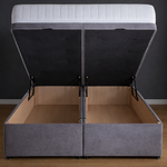 Load image into Gallery viewer, Classic Grey Panel Divan Ottoman Bed