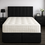 Load image into Gallery viewer, Classic Black Panel Divan Ottoman Bed