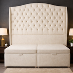 Load image into Gallery viewer, Venice Winged Divan Ottoman Bed