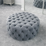 Load image into Gallery viewer, Circular Chesterfield Footstool