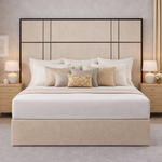 Load image into Gallery viewer, Alice headboard with Contrast Border Divan Bed