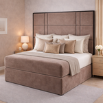 Load image into Gallery viewer, Alice headboard with Contrast Border Divan Bed