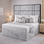 Load image into Gallery viewer, Alice headboard with Contrast Border Divan Bed