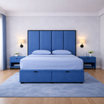 Load image into Gallery viewer, Emma headboard with Contrast Border Divan Ottoman Bed