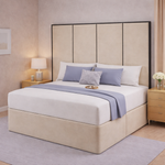 Load image into Gallery viewer, Emma headboard with Contrast Border Divan Bed