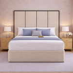 Load image into Gallery viewer, Emma headboard with Contrast Border Divan Bed