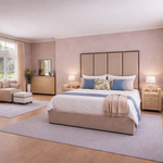 Load image into Gallery viewer, Emma headboard with Contrast Border Divan Bed