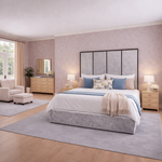 Load image into Gallery viewer, Emma headboard with Contrast Border Divan Bed