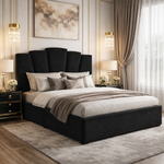 Load image into Gallery viewer, Black John divan bed with Art Deco design