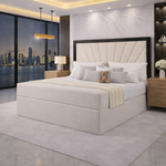 Load image into Gallery viewer, White Mercer Contrast Border Divan Bed