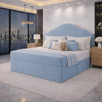 Load image into Gallery viewer, Blue Paisley comfortable divan bed