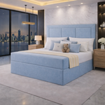 Load image into Gallery viewer, Blue Panama stylish divan bed