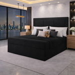 Load image into Gallery viewer, Black Panama stylish divan bed
