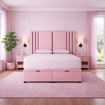 Load image into Gallery viewer, Valentina headboard with Contrast Border Divan Ottoman Bed