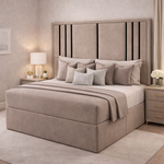 Load image into Gallery viewer, Valentina headboard with Contrast Border divan bed