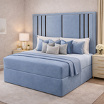 Load image into Gallery viewer, Valentina headboard with Contrast Border divan bed