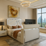 Load image into Gallery viewer, Abstract Mirror Tv Bed