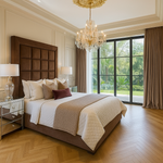 Load image into Gallery viewer, Brown Franklin modern bed frame