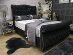 Load image into Gallery viewer, Black Modern Swan Bed