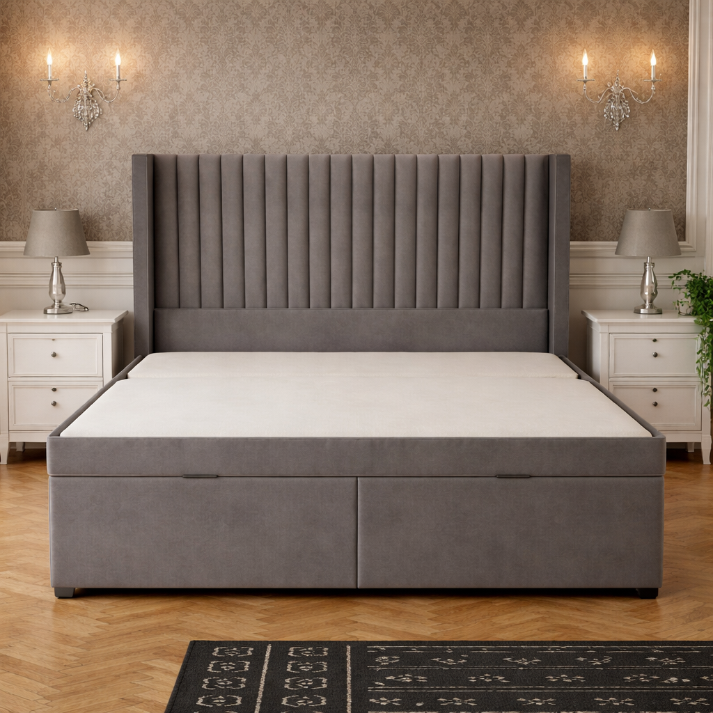 Luxurious Toronto Winged Divan Ottoman Bed
