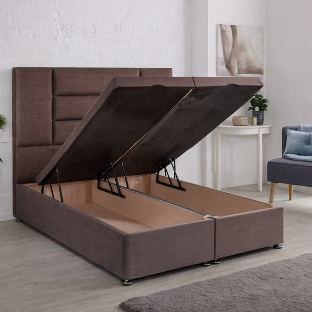 Classic brown Madrid Divan Ottoman Bed
