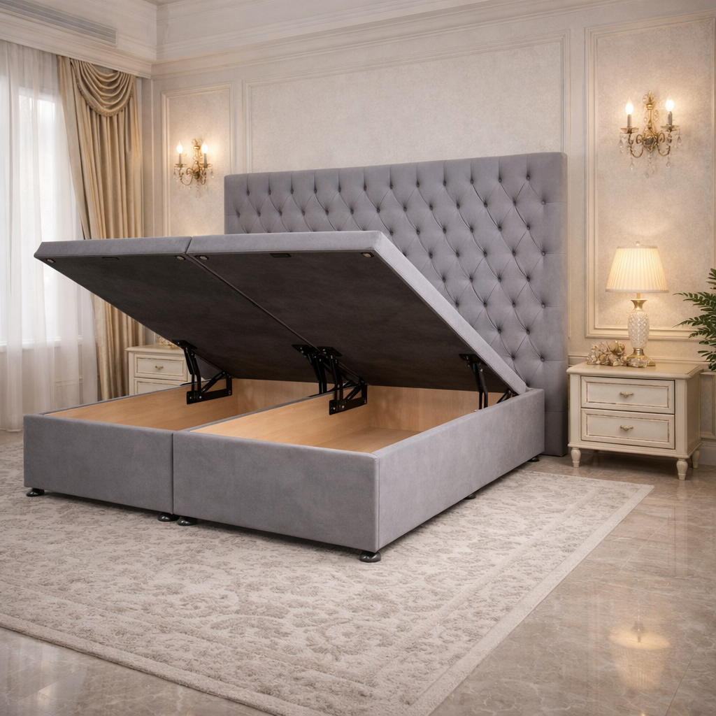 Topaz Winged Divan Ottoman Bed
