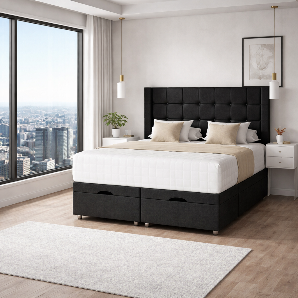 Classic black Havana Divan Ottoman Bed
