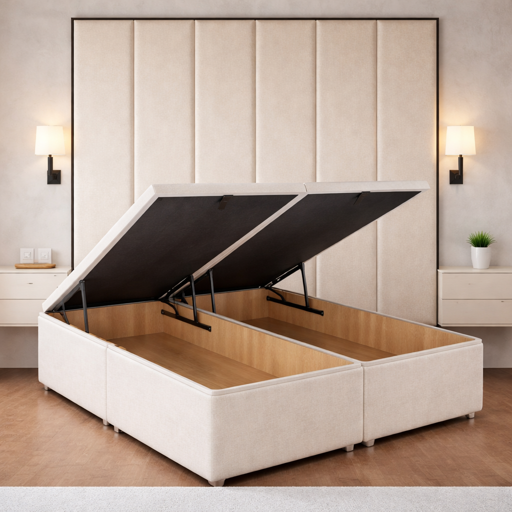 Classic Serena Contrast piping Divan Ottoman Bed
