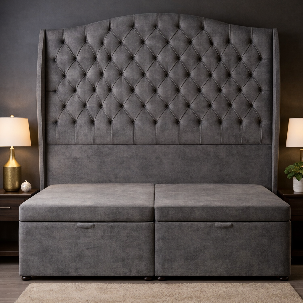 Venice Winged Divan Ottoman Bed