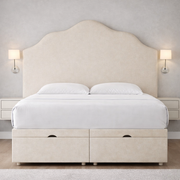 Cream Paisley Divan Ottoman Bed
