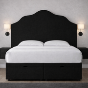 Classic Black Paisley Divan Ottoman Bed
