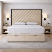 Modern Sandra with contrast border Divan Ottoman Bed
