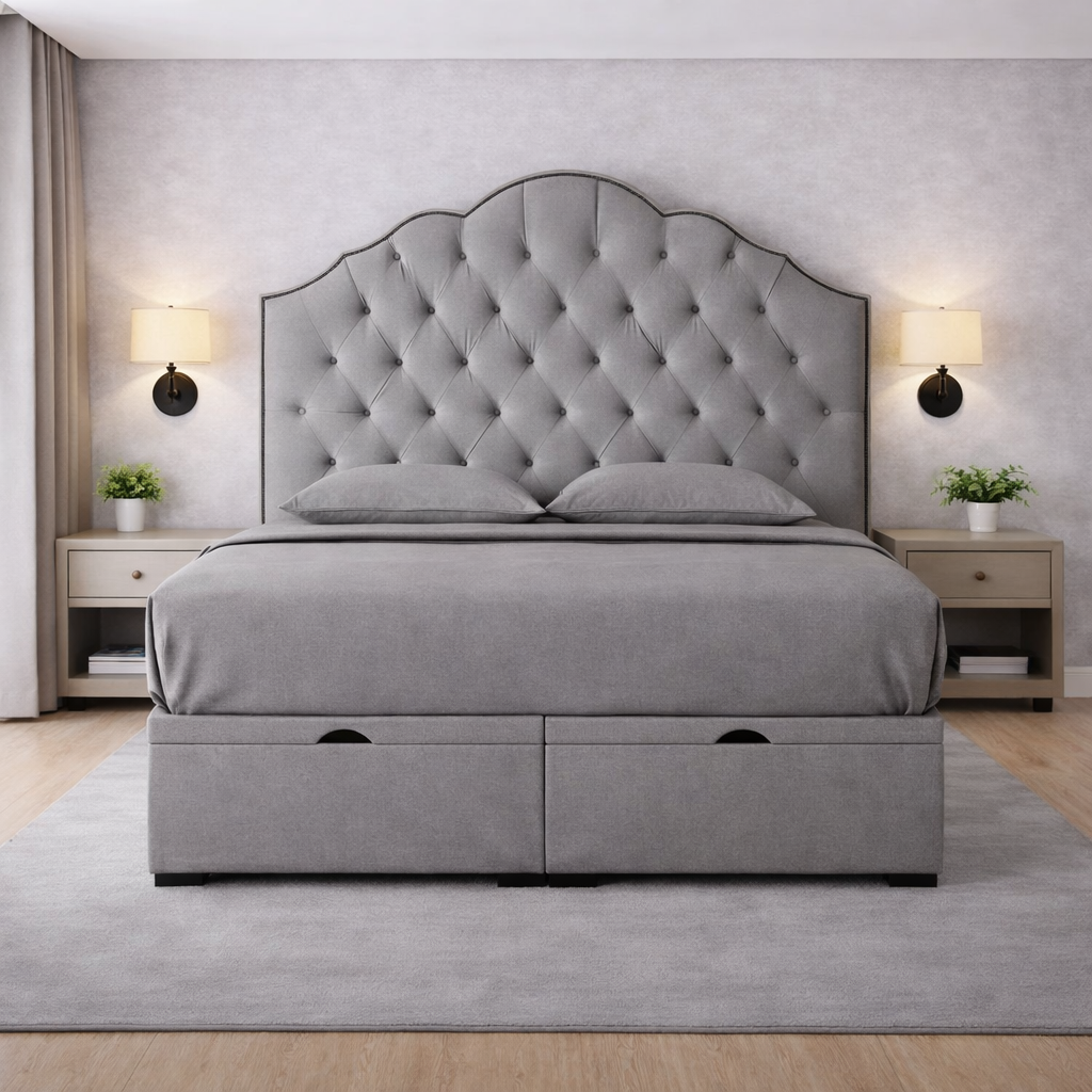 Grey Sydney Divan Ottoman Bed
