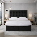 Load image into Gallery viewer, Classic Black Victoria Divan Ottoman Bed
