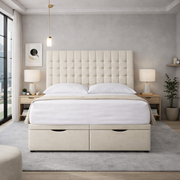 Classic Cream Victoria Divan Ottoman Bed
