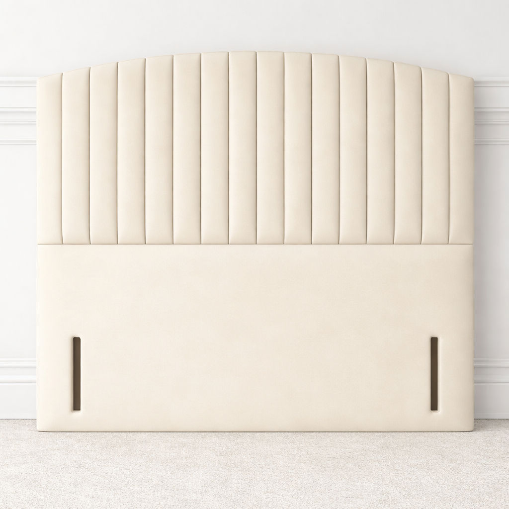 Cream Curve Small Line Headboard
