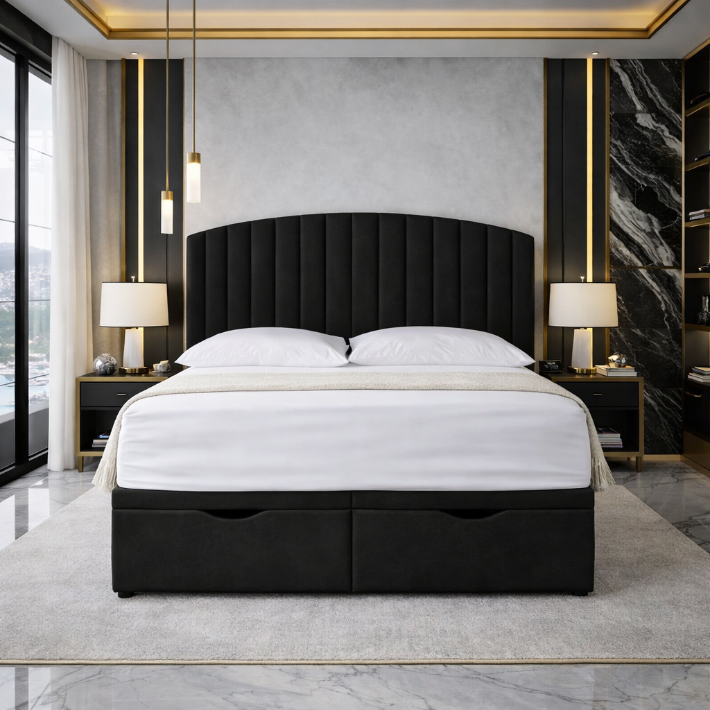 Black San Diego Divan Ottoman Bed
