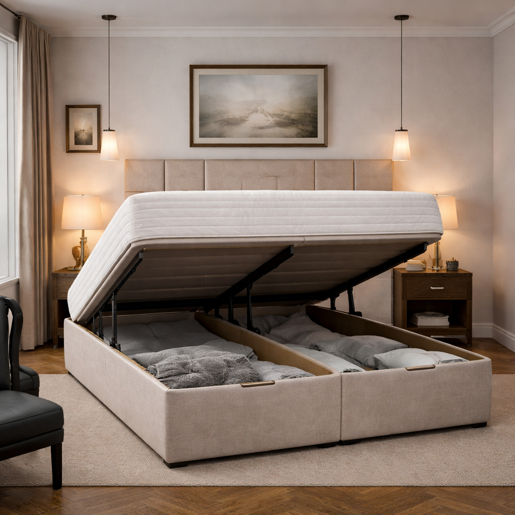 Prague Divan Ottoman Bed with open base
