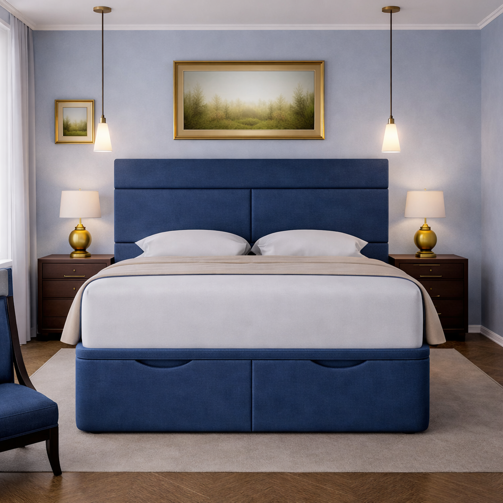 Blue Athens Divan Ottoman Bed
