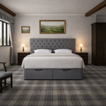 Load image into Gallery viewer, Grey Chesterfield Divan Ottoman Bed
